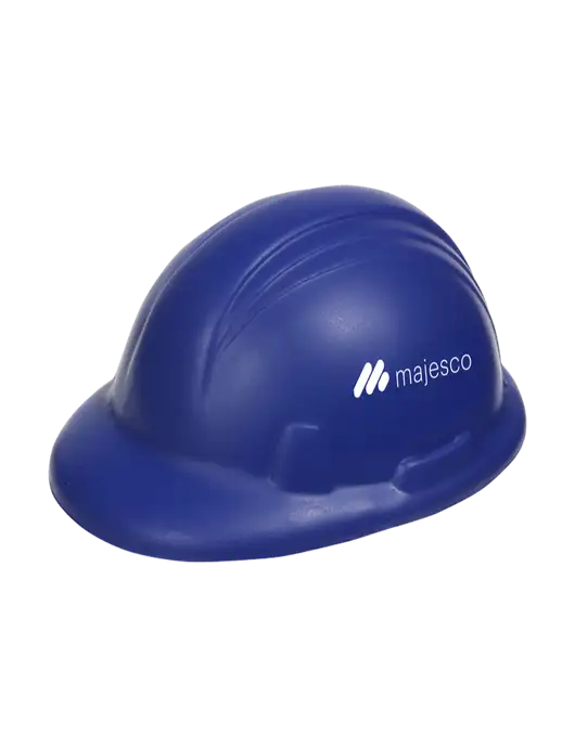 Dark Royal Hard Hat Stress Reliever w/Majesco Logo