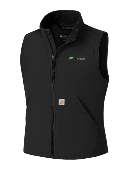 Carhartt Rain Defender Black Soft Shell Vest w/Majesco Logo