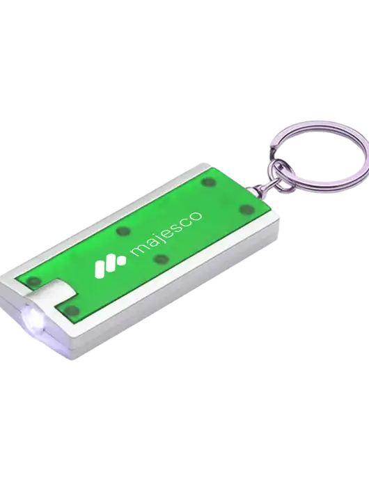 Simple Touch Kelly Green LED Keychain w/Majesco Logo